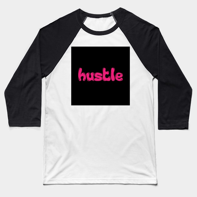 Hustle Pink Cartoonish Baseball T-Shirt by Nirvanibex